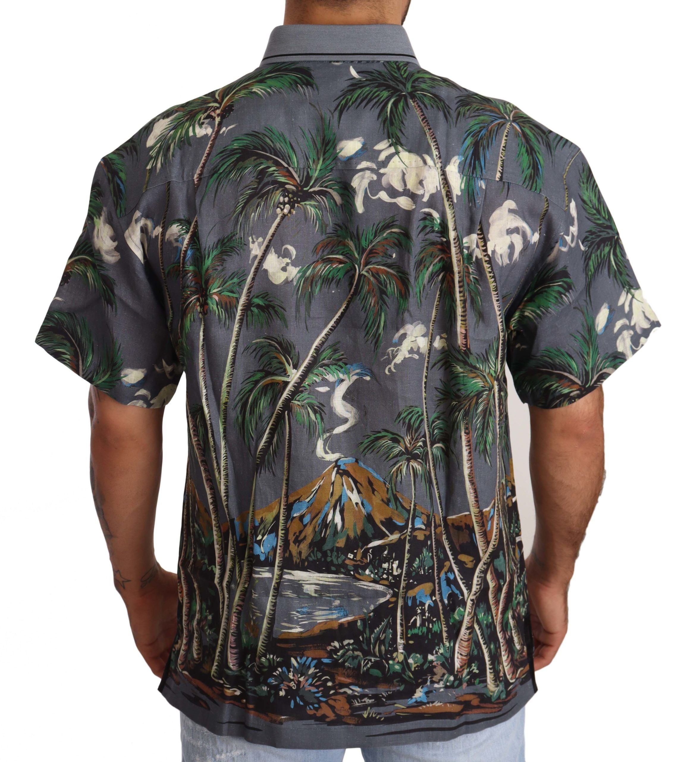 Tropical Elegance Linen Silk Men's Shirt - ventzia
