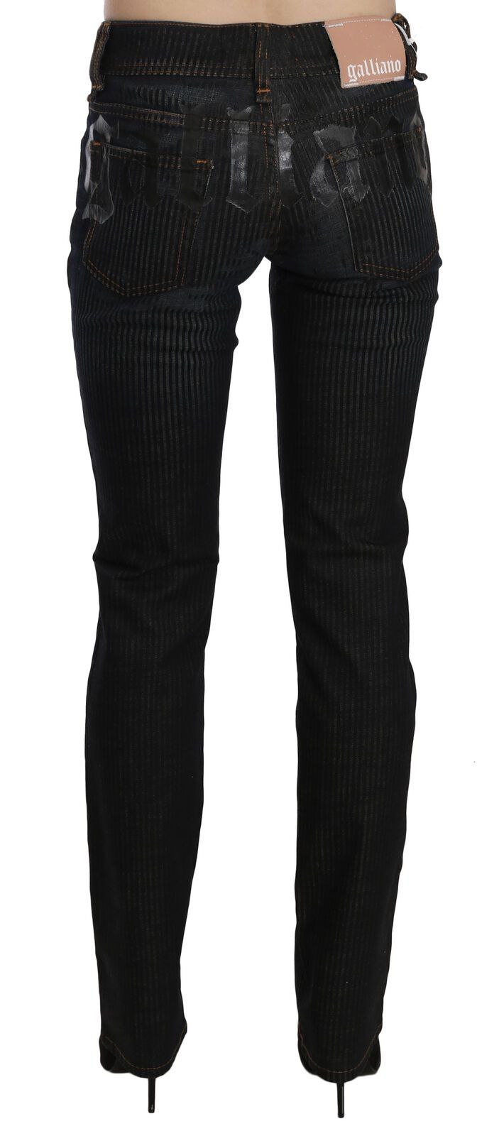 Elegant Black Slim Fit Corduroy Jeans - ventzia