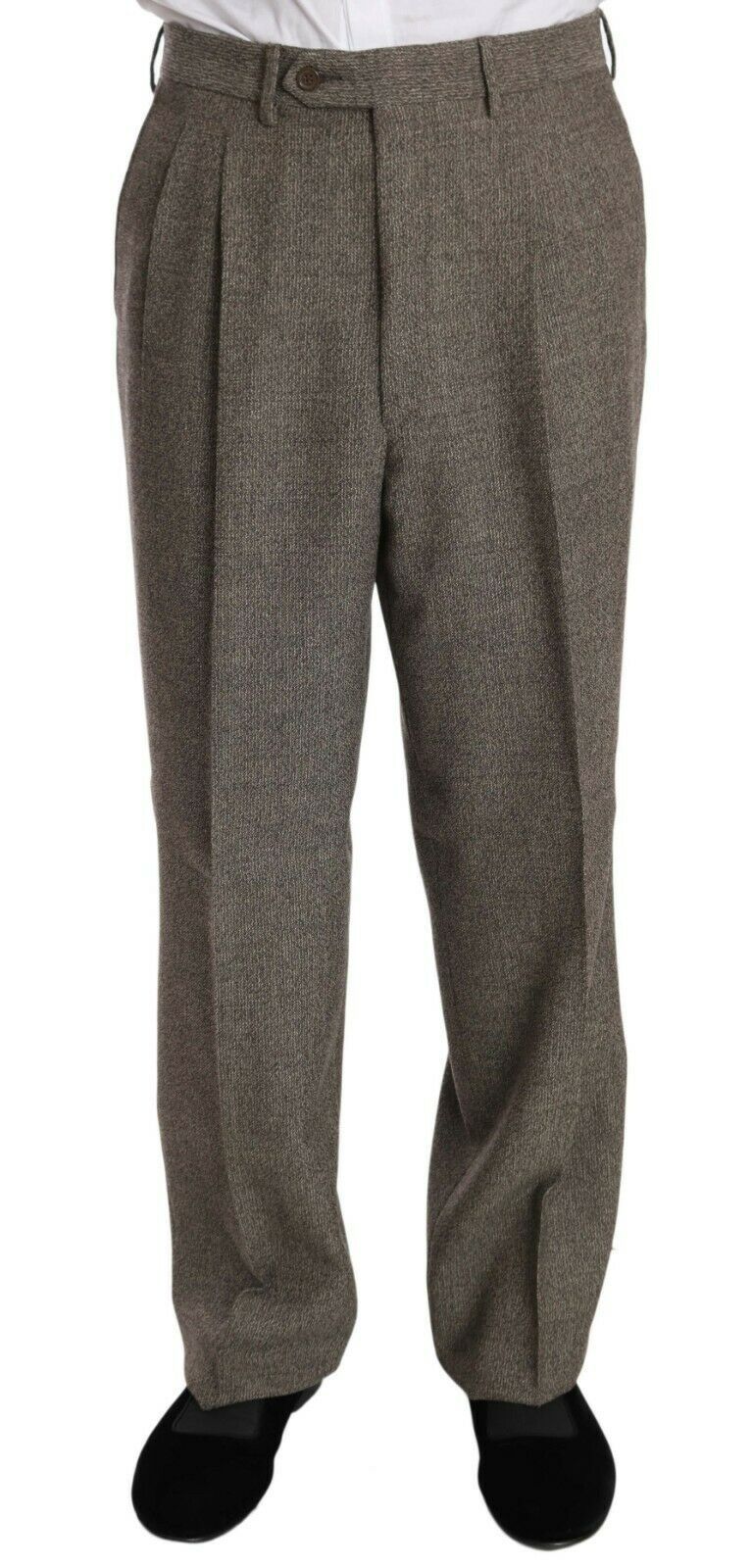 Elegant Light Brown Wool Men's Suit - ventzia