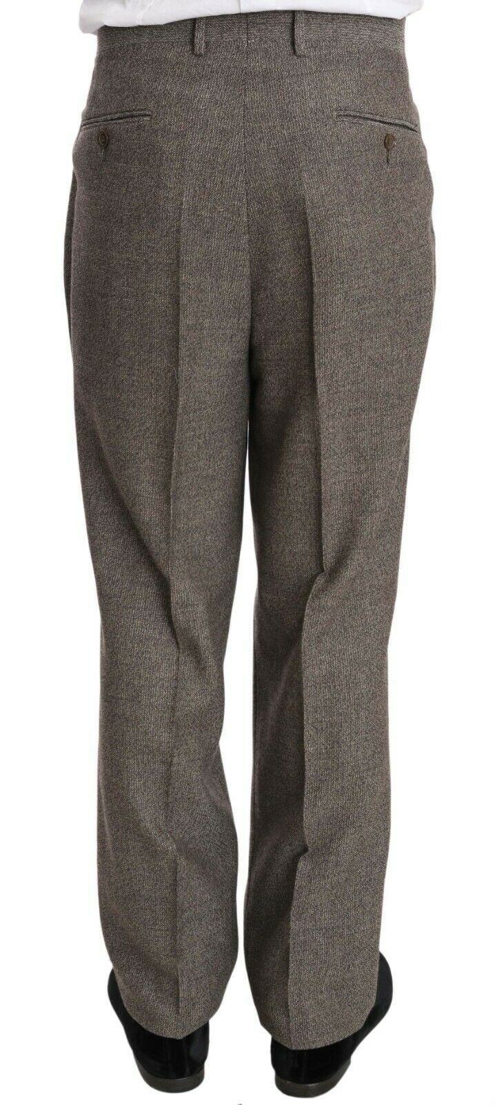 Elegant Light Brown Wool Men's Suit - ventzia