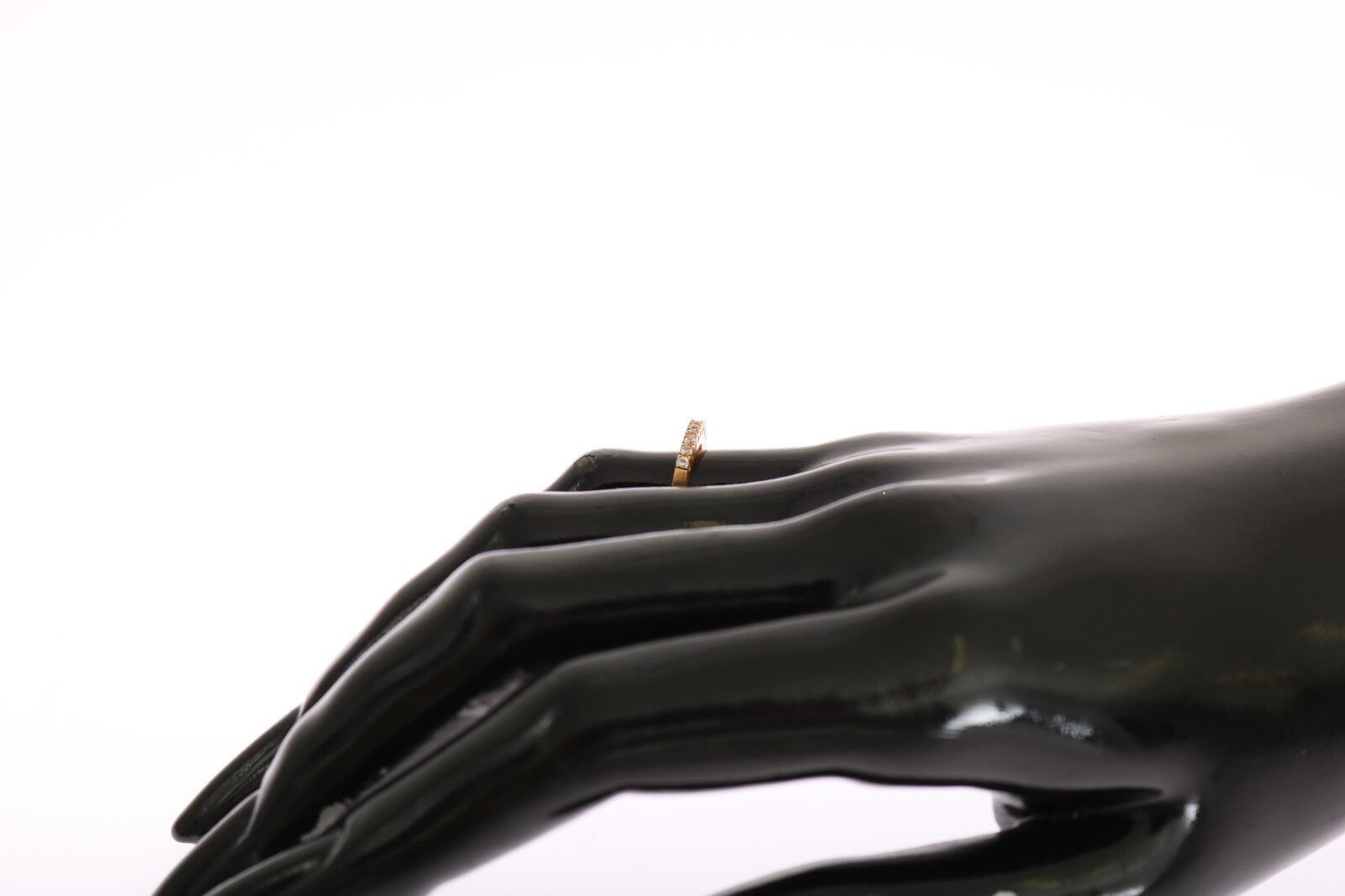 Gold Authentic Womens Clear CZ Gold 925 Silver Ring - ventzia