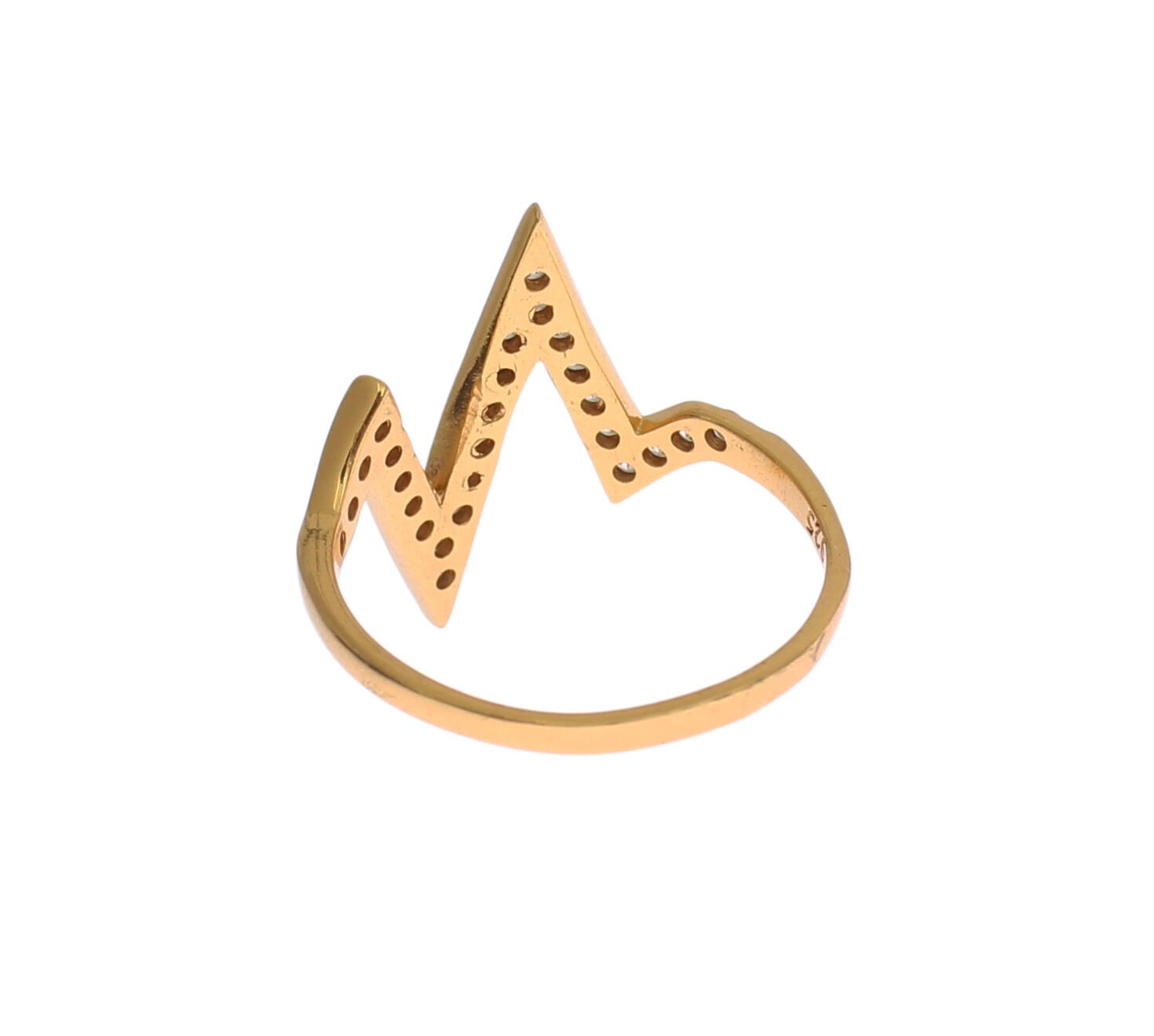 Glamorous Gold Plated Sterling Silver Ring - ventzia
