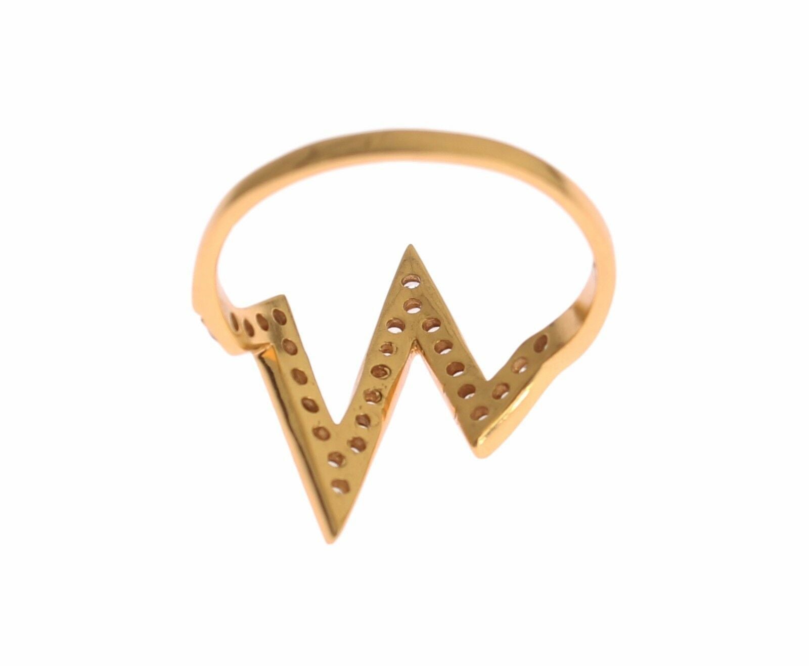 Glamorous Gold Plated Sterling Silver Ring - ventzia