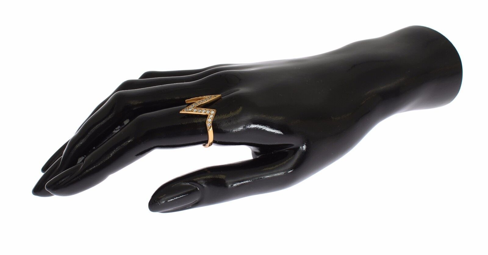 Glamorous Gold Plated Sterling Silver Ring - ventzia