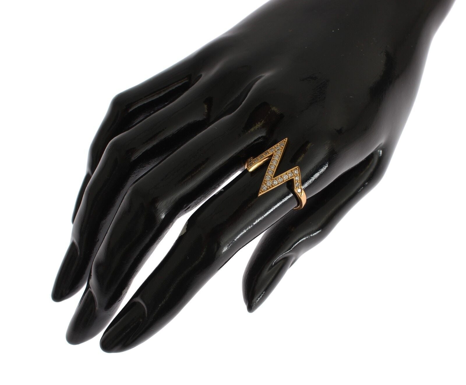 Glamorous Gold Plated Sterling Silver Ring - ventzia