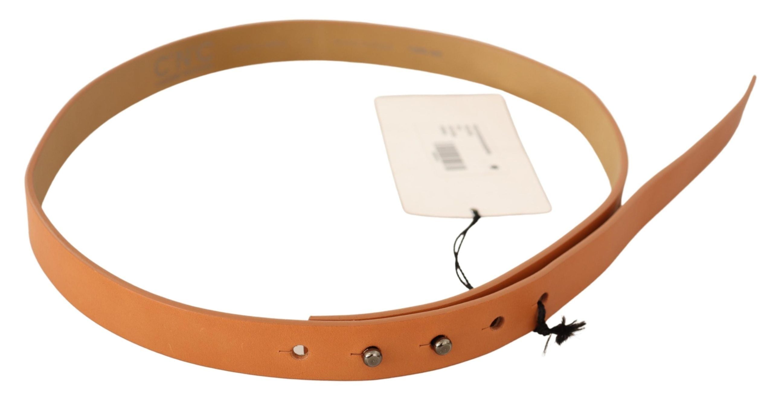 Chic Orange Leather Fashion Belt - ventzia