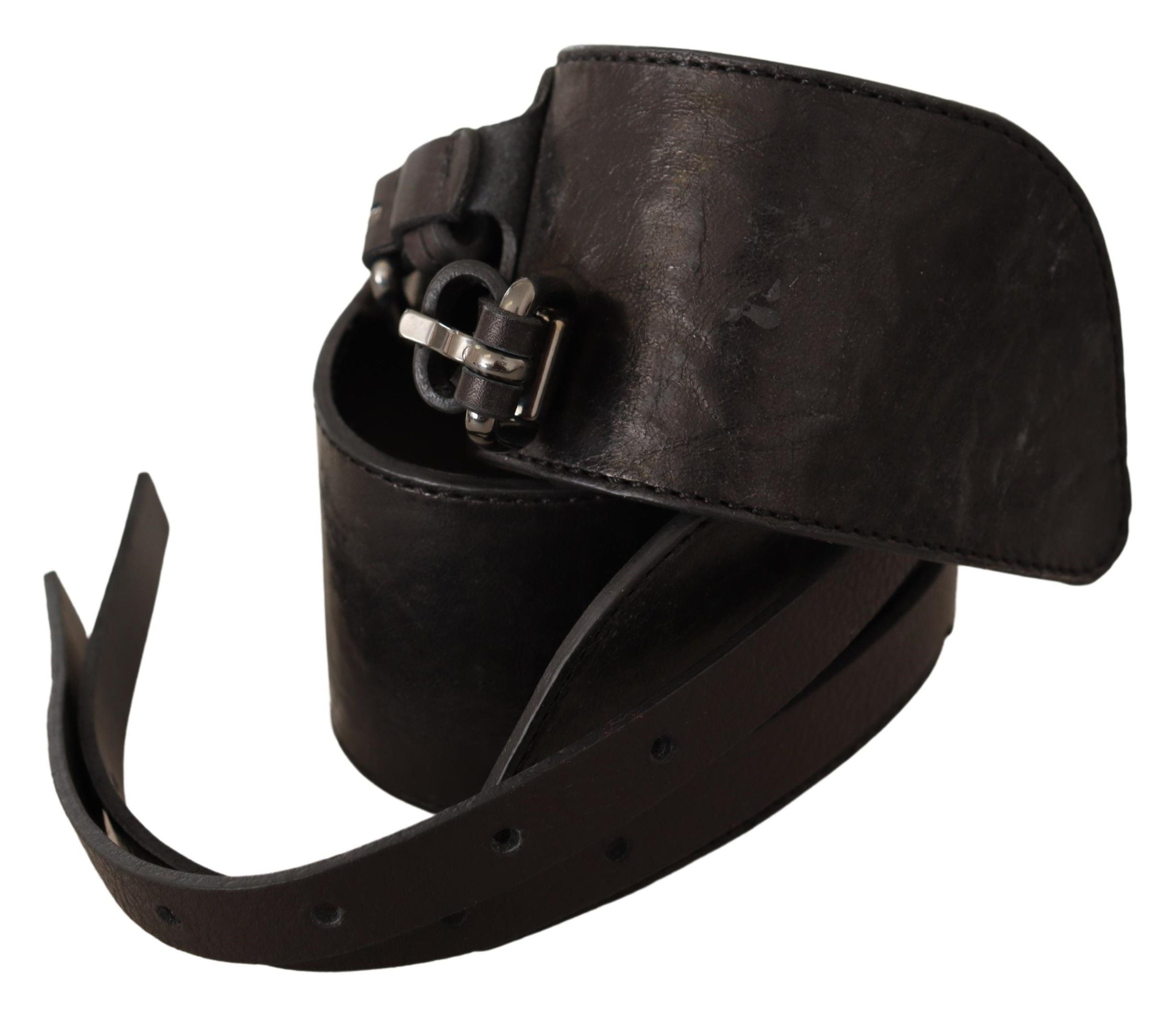 Elegant Double Buckle Leather Belt - ventzia