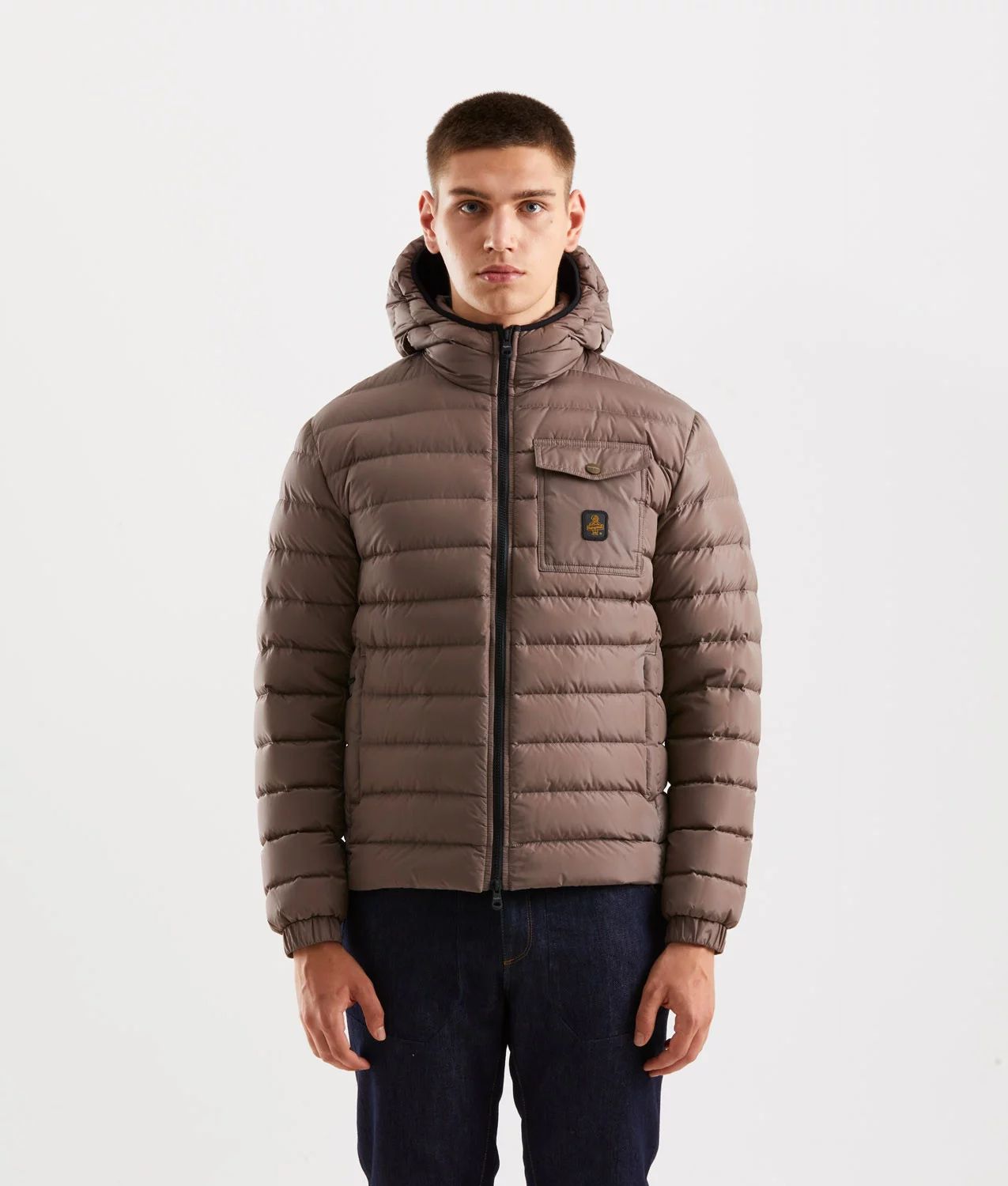 Beige Nylon Men Jacket - ventzia