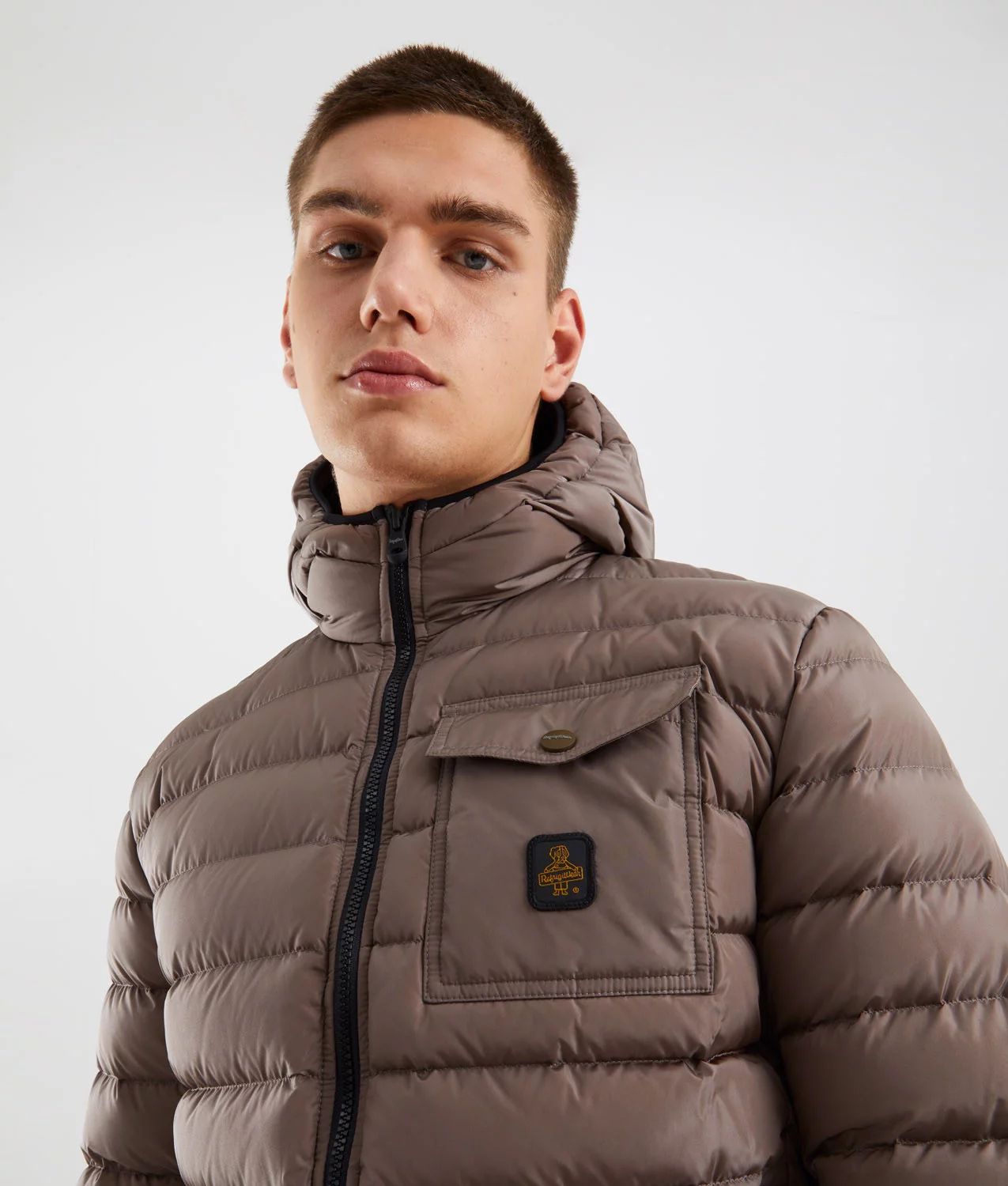 Beige Nylon Men Jacket - ventzia