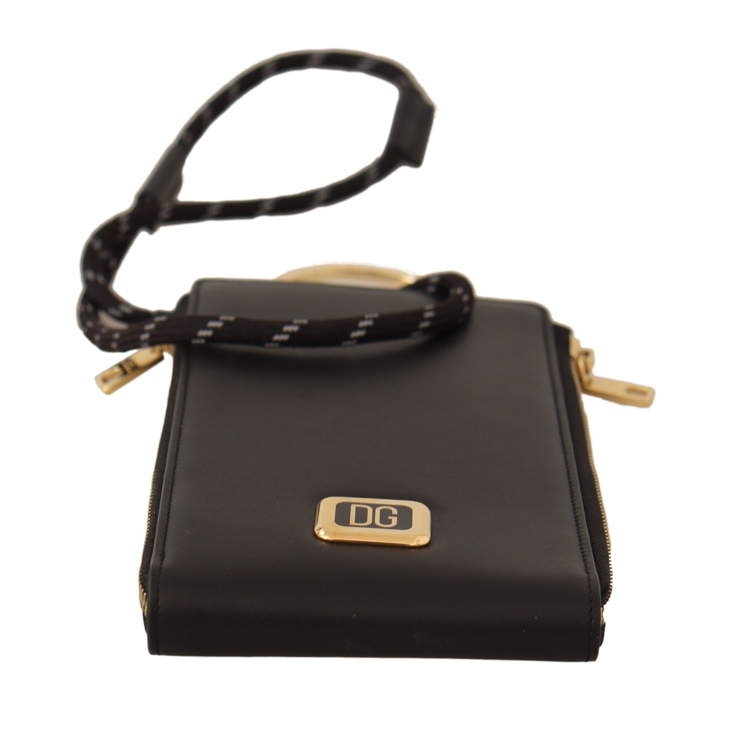 Elegant Black Leather Strapped Wallet - ventzia