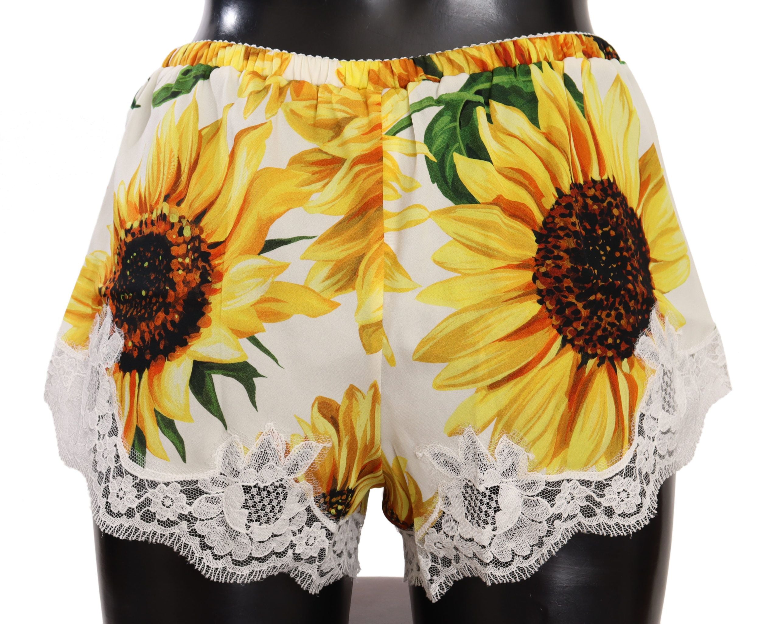 Sunflower Lace Lingerie Shorts - Silk Blend - ventzia
