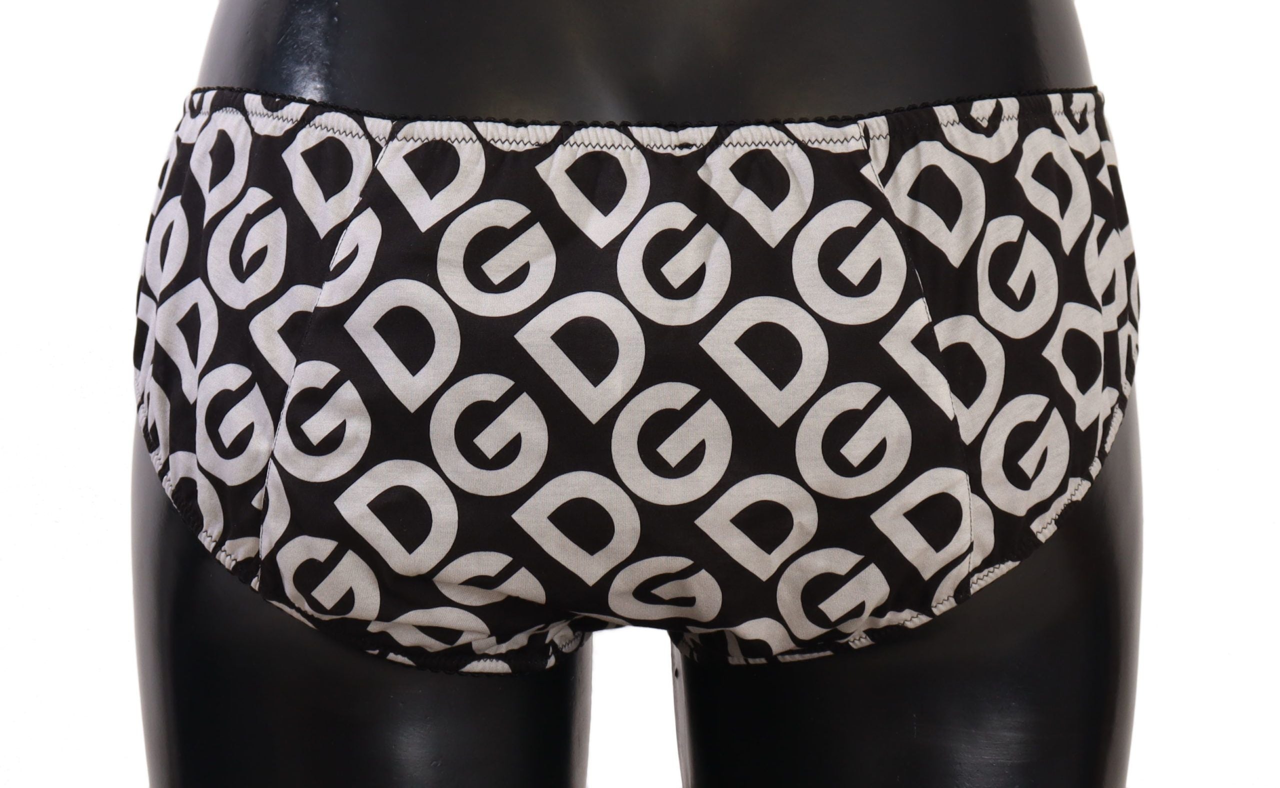 Chic Black & White DG Logo Print Bottoms - ventzia