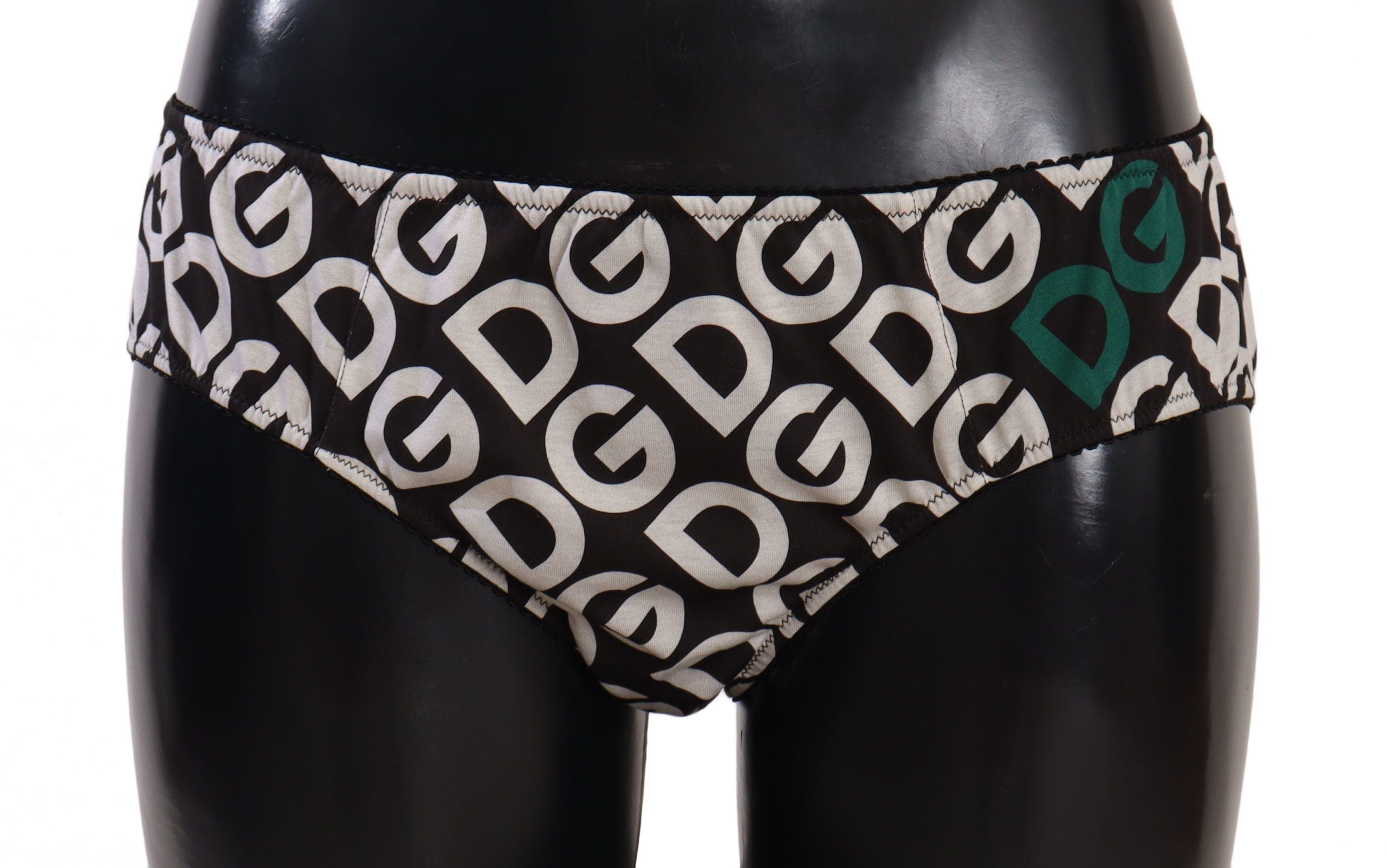 Chic Black & White DG Logo Print Bottoms - ventzia