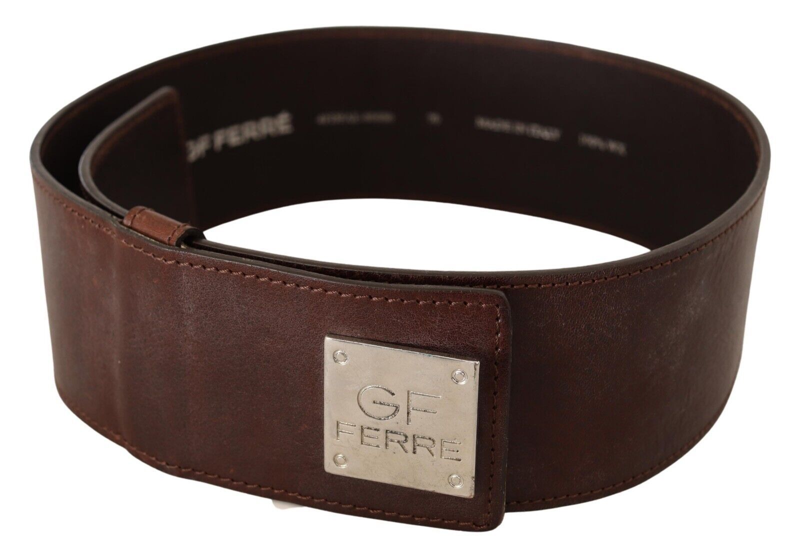 Elegant Genuine Leather Fashion Belt - Chic Brown - ventzia