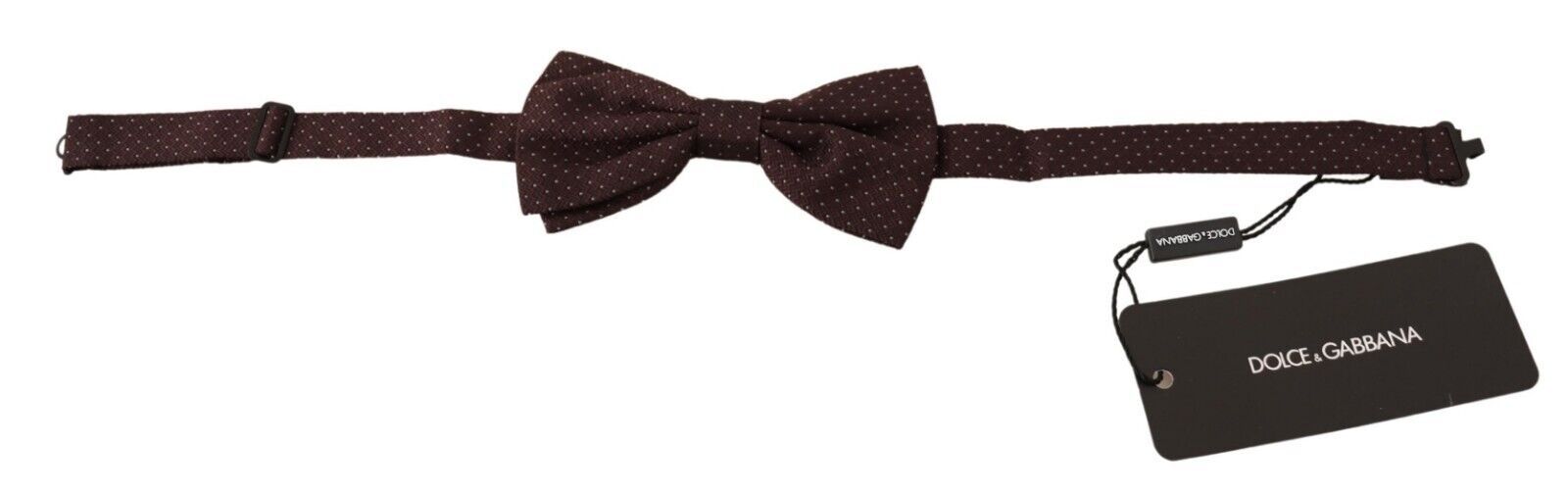 Elegant Brown Dot Pattern Silk Bow Tie - ventzia