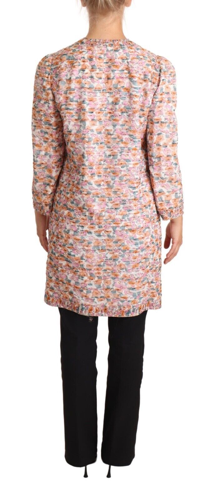 Elegant Floral Silk Trench Coat - ventzia