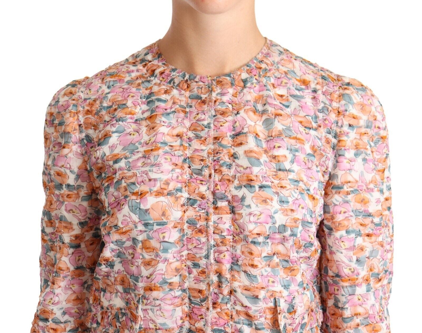 Elegant Floral Silk Trench Coat - ventzia