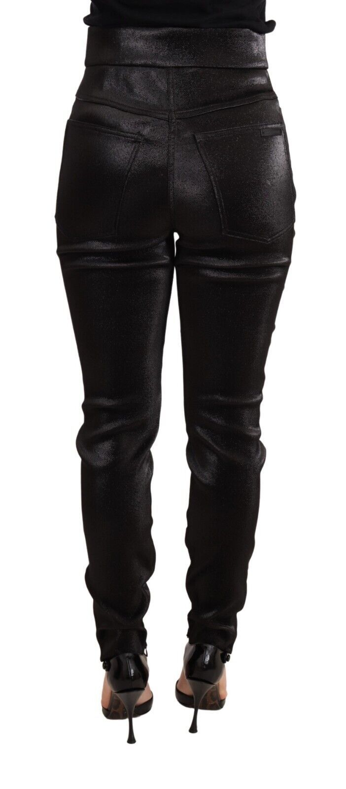 Elegant Slim Fit Shimmer Cropped Pants - ventzia
