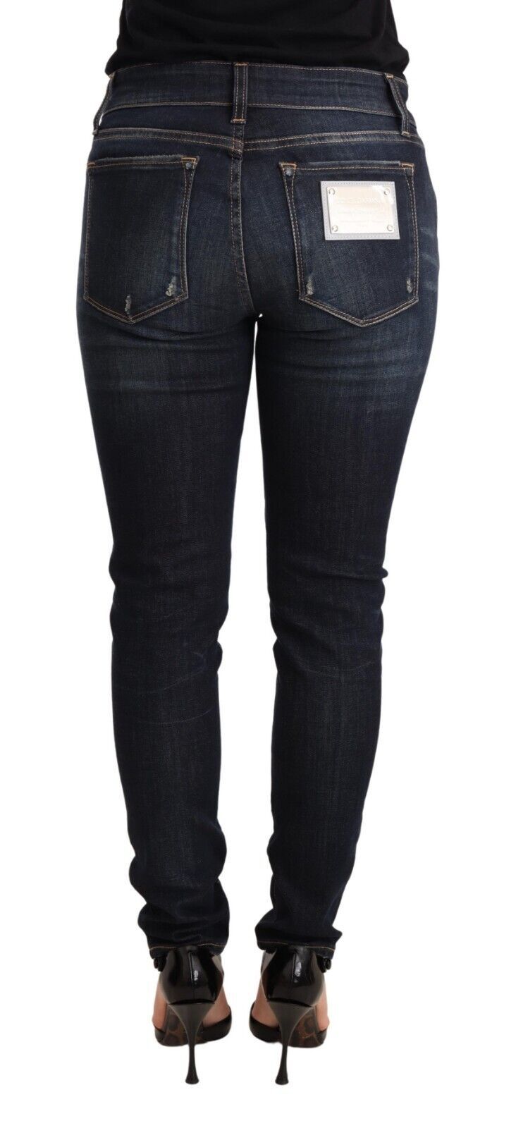 Chic Blue Slim Skinny Jeans - ventzia
