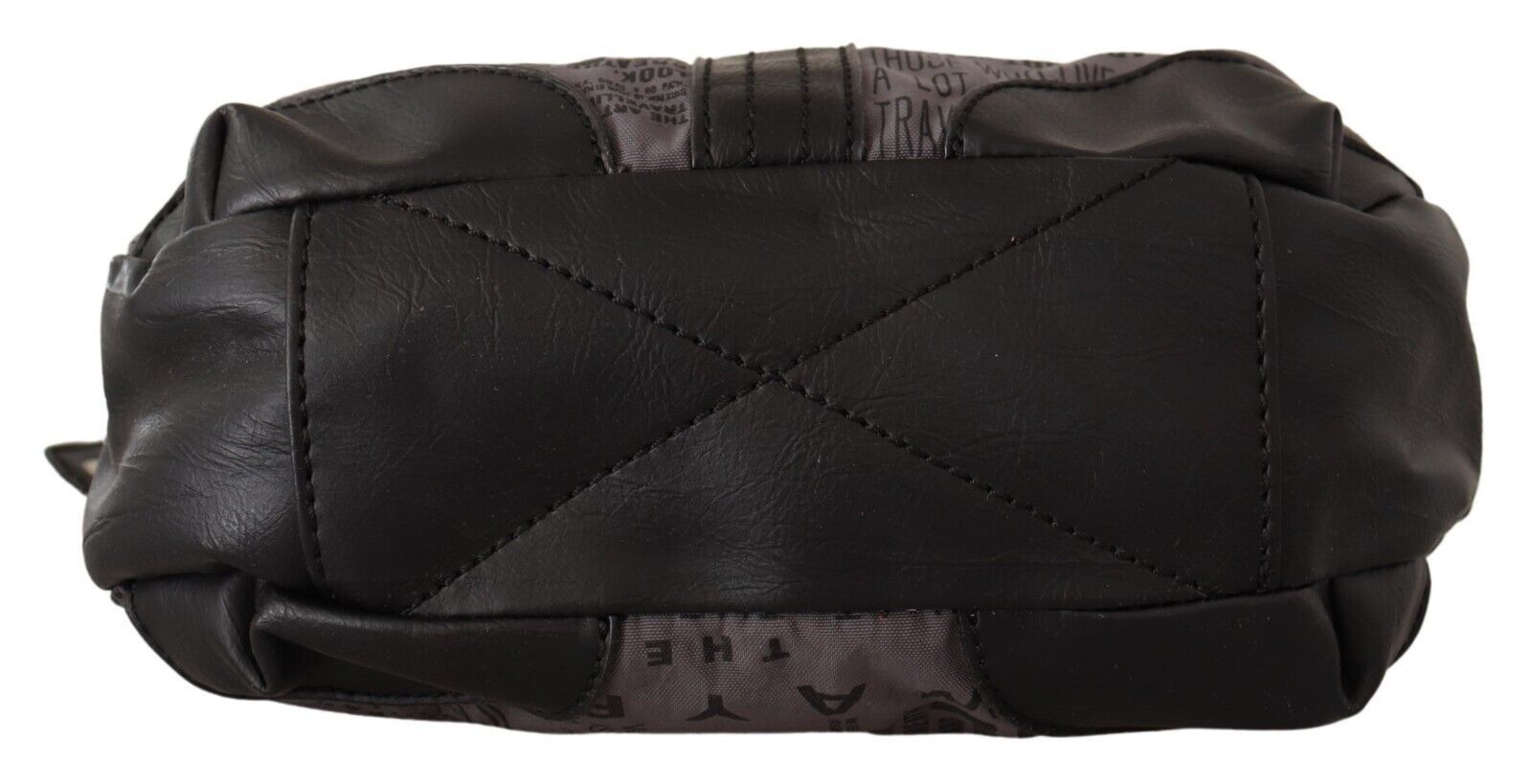 Chic Gray Fabric Shoulder Handbag - ventzia