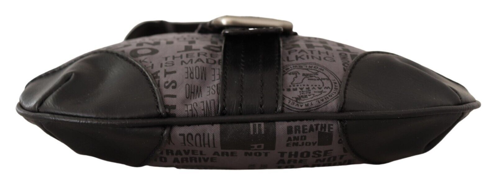 Chic Gray Fabric Crossbody Bag - ventzia