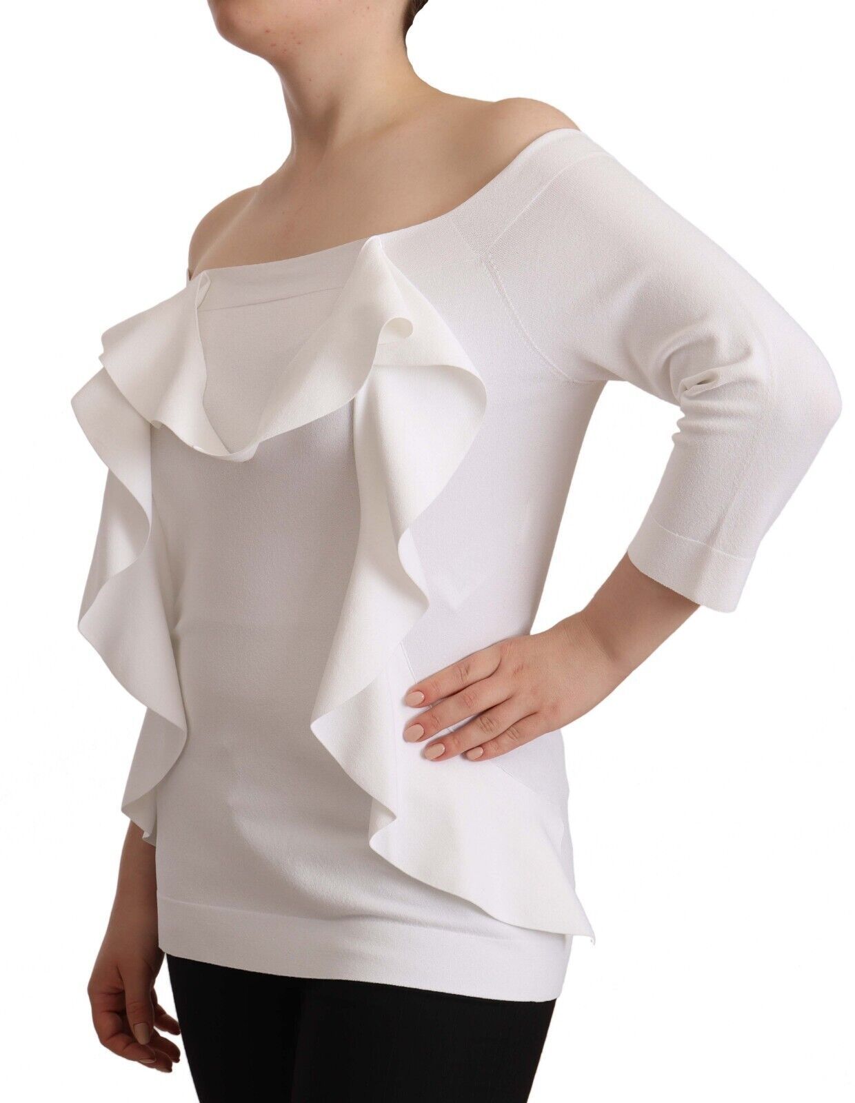 Chic Off-Shoulder Long Sleeve Blouse - ventzia