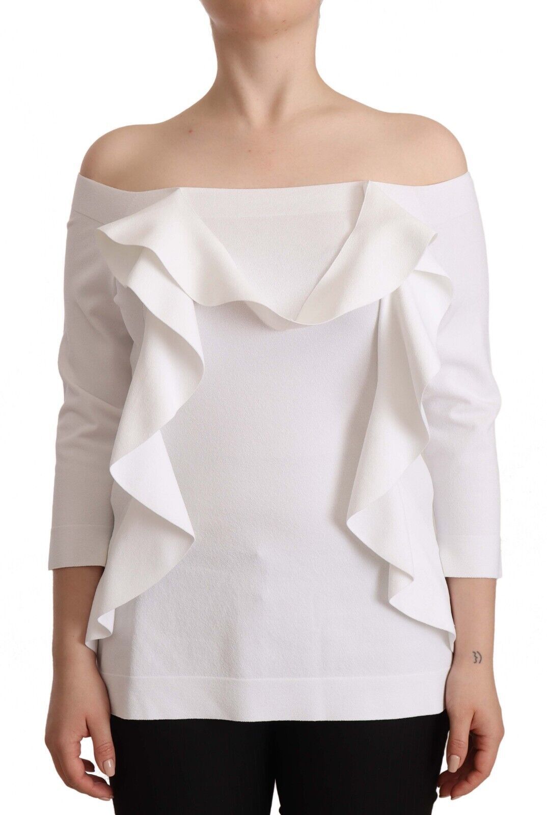 Chic Off-Shoulder Long Sleeve Blouse - ventzia