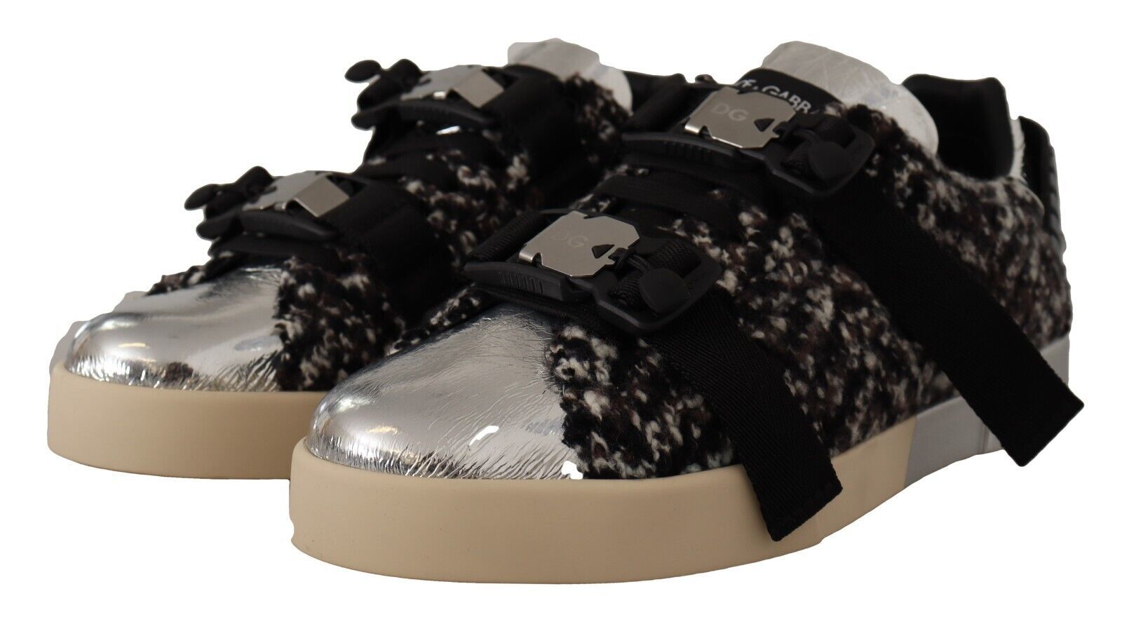 Silver Elegance Leather Sneakers - ventzia