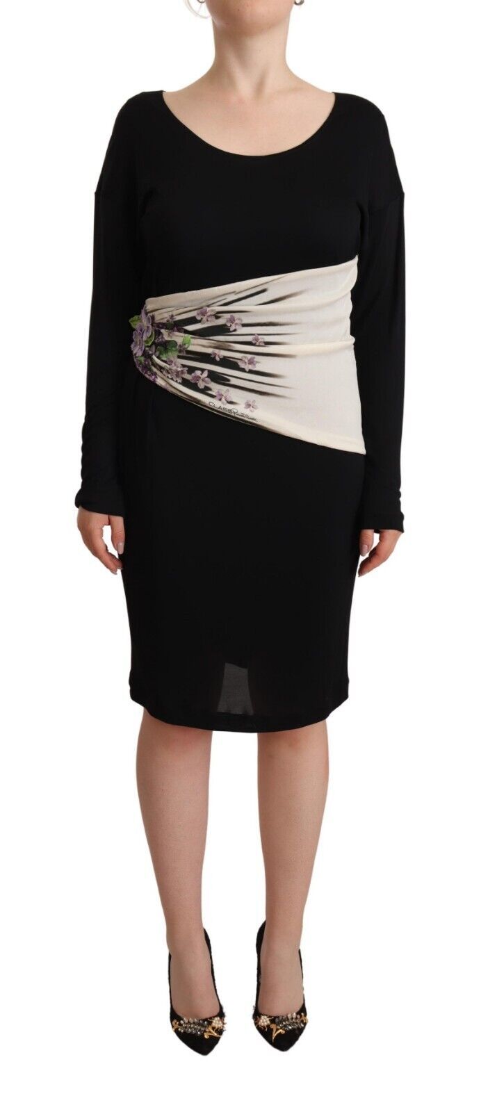 Elegant Sheath Long Sleeve Boat Neck Dress - ventzia