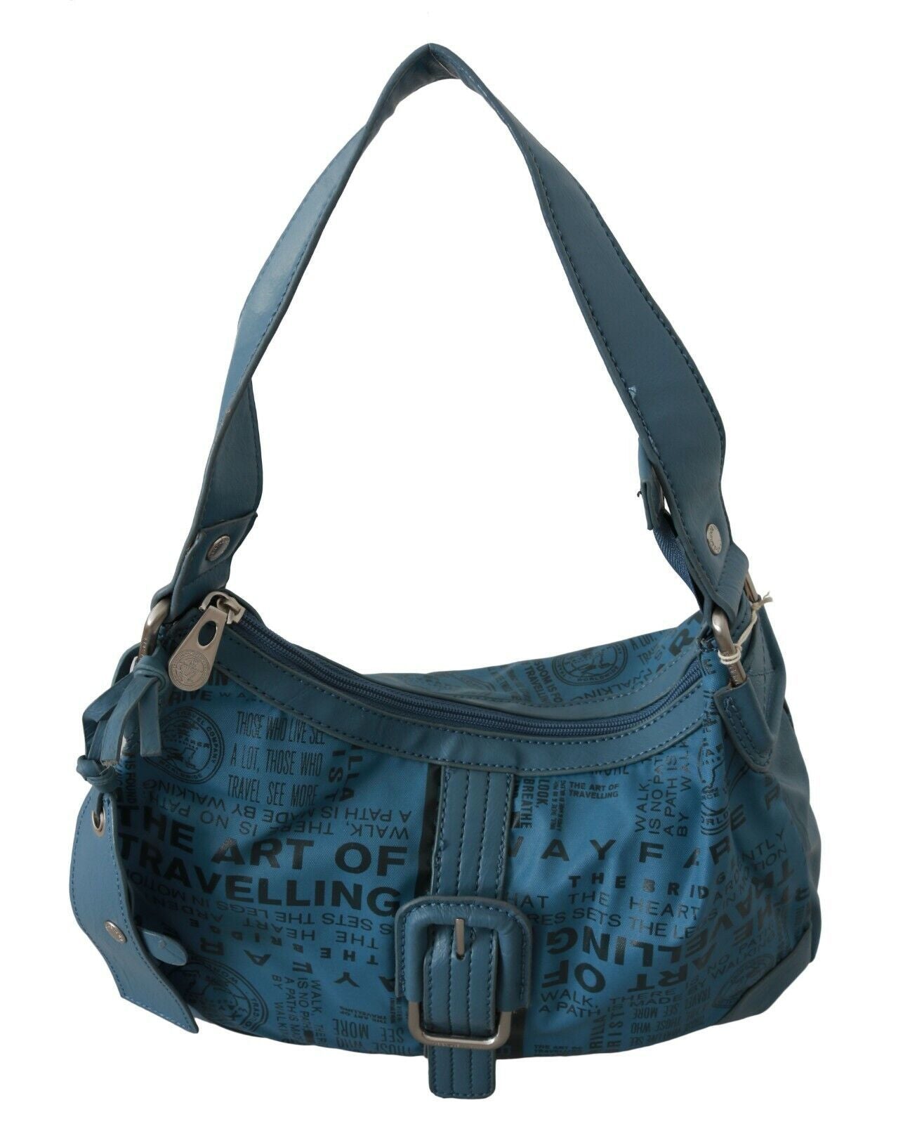 Chic Blue Fabric Shoulder Bag - Perfect for Everyday Elegance - ventzia