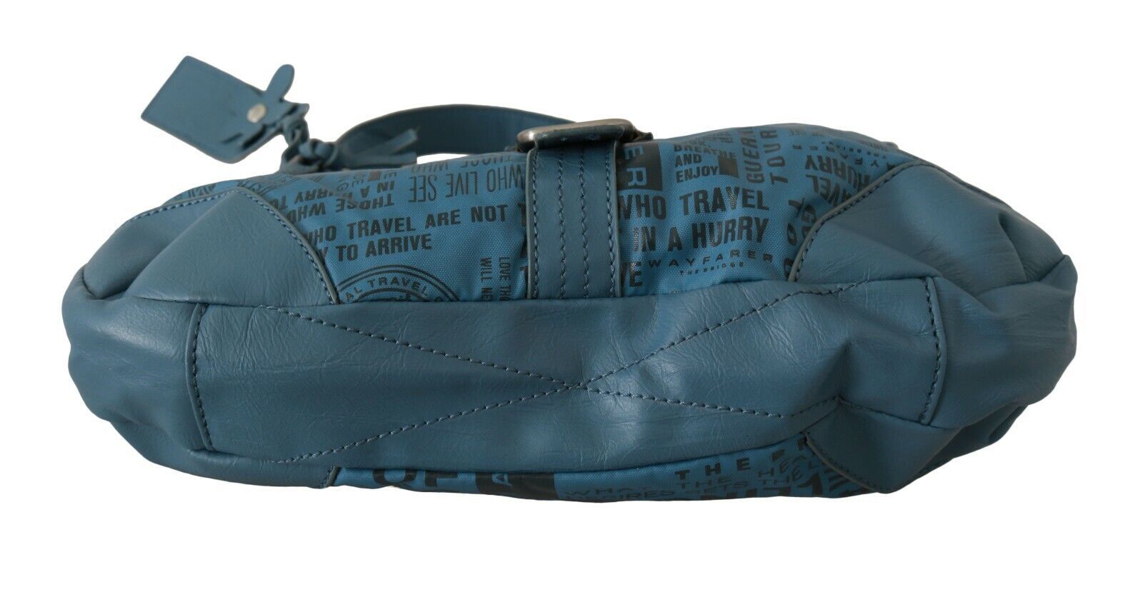 Chic Blue Fabric Shoulder Bag - Perfect for Everyday Elegance - ventzia