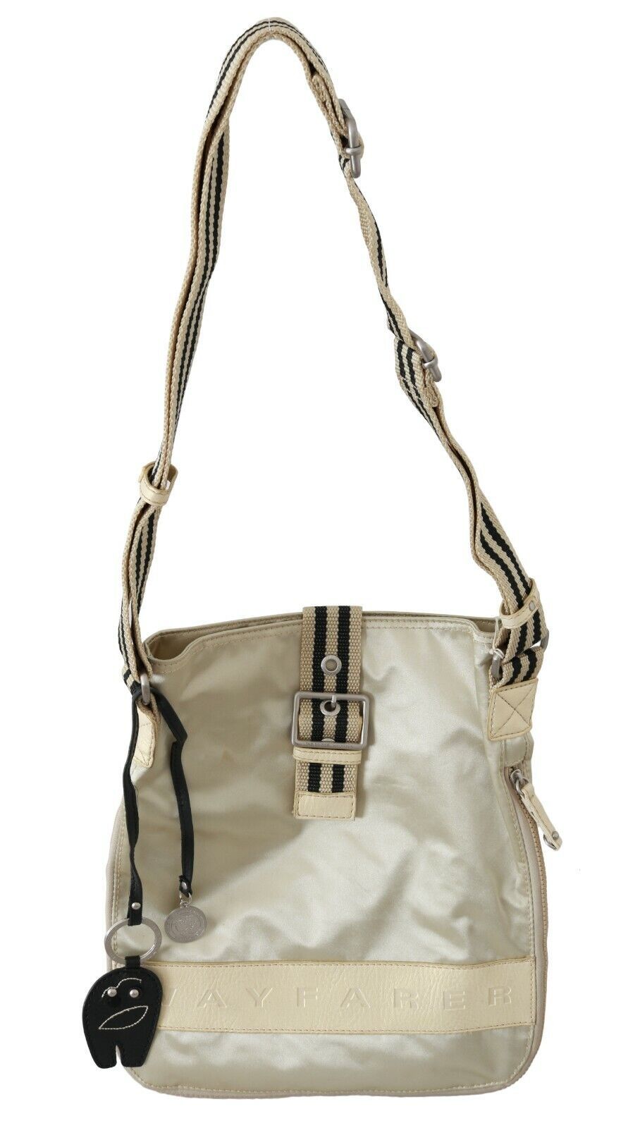 Chic Beige Fabric Handbag - ventzia