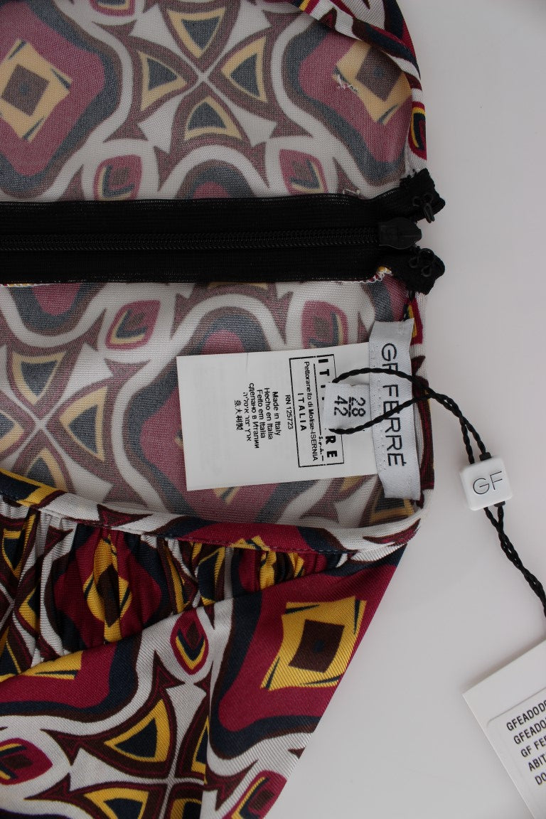 Chic Multicolor Cocktail V-Neck Dress - ventzia