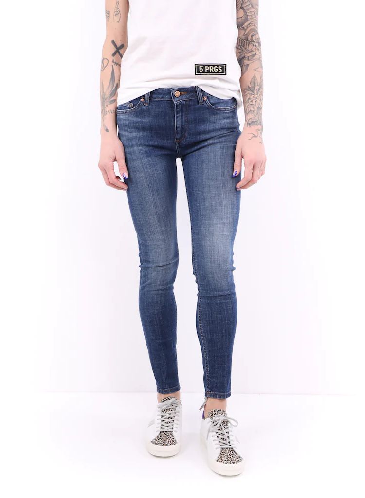 Blue Cotton Women Jeans - ventzia