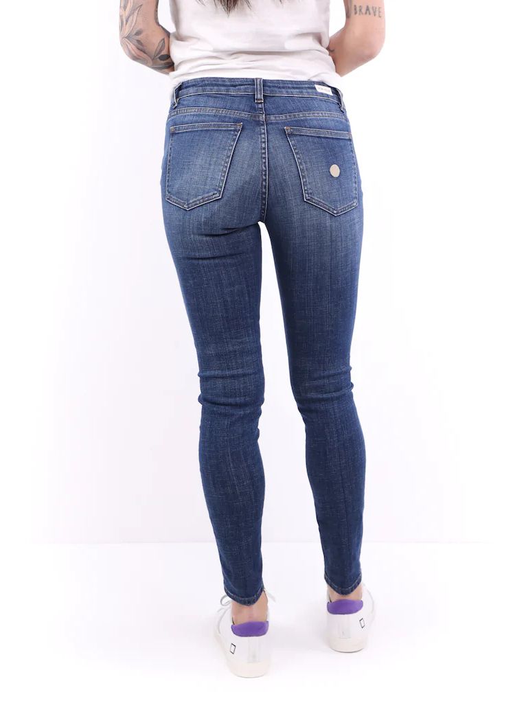 Blue Cotton Women Jeans - ventzia