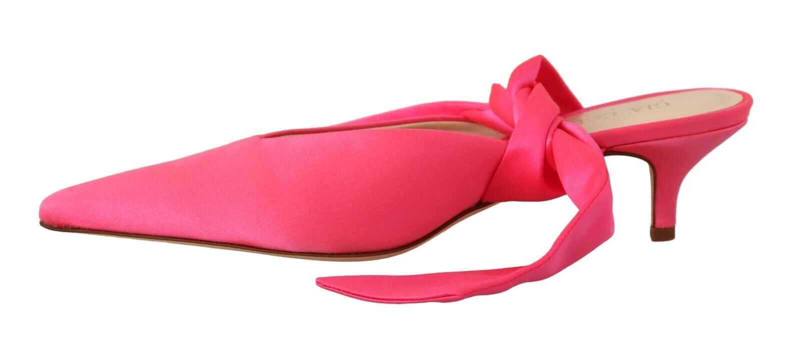 Pink Leather Lace Up Kitten Heels Pumps Shoes - ventzia