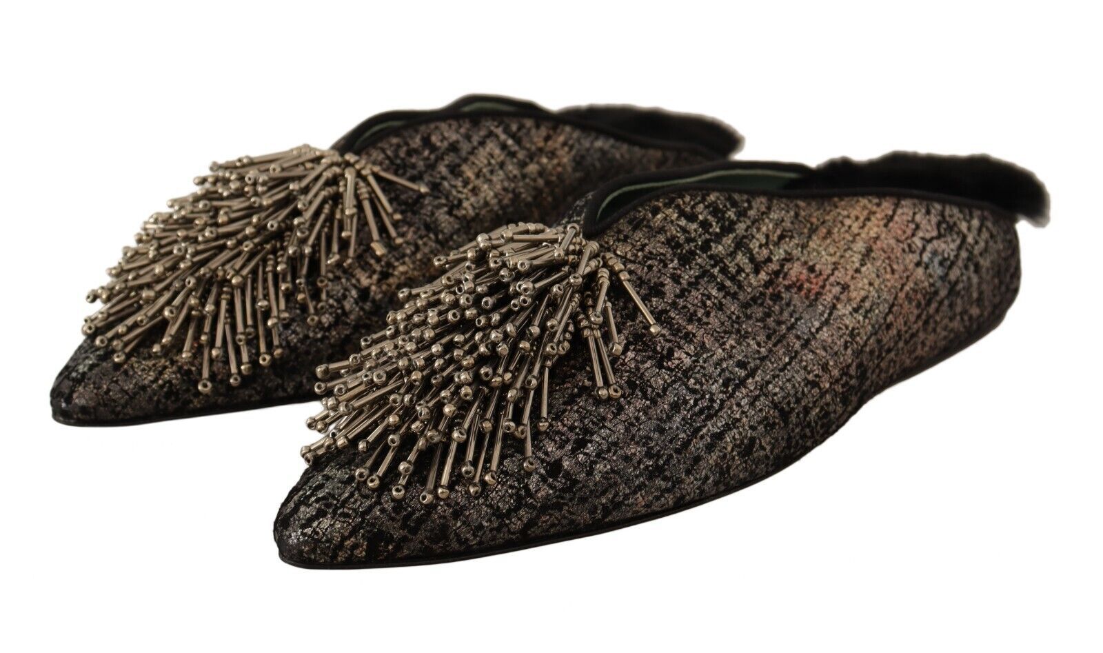 Golden Enchantment Leather Flats - ventzia