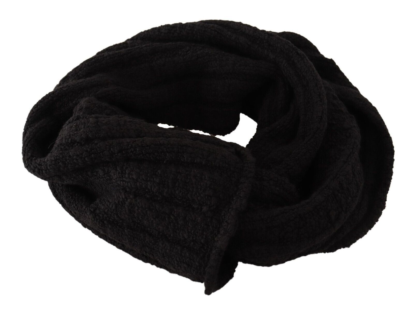 Elegance Unleashed Black Wool Scarf - ventzia