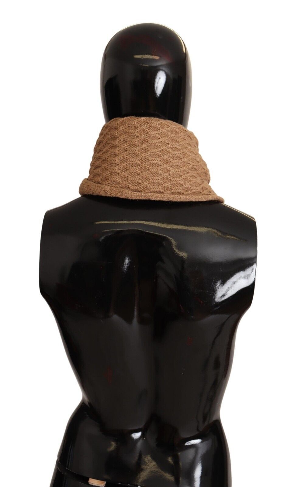 Elegant Dark Brown Knitted Scarf - ventzia