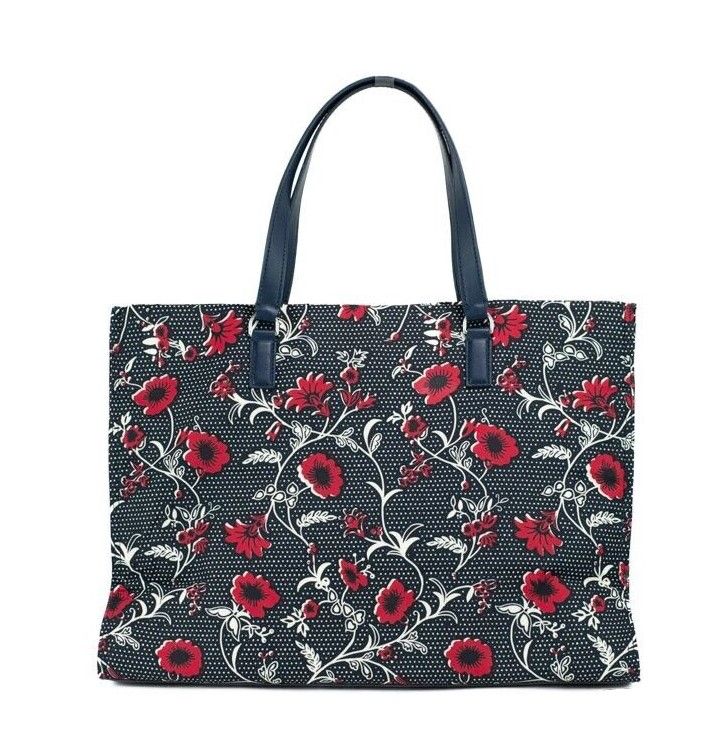 Medium Nylon Retro Batik Print Shoulder Tote Handbag - ventzia