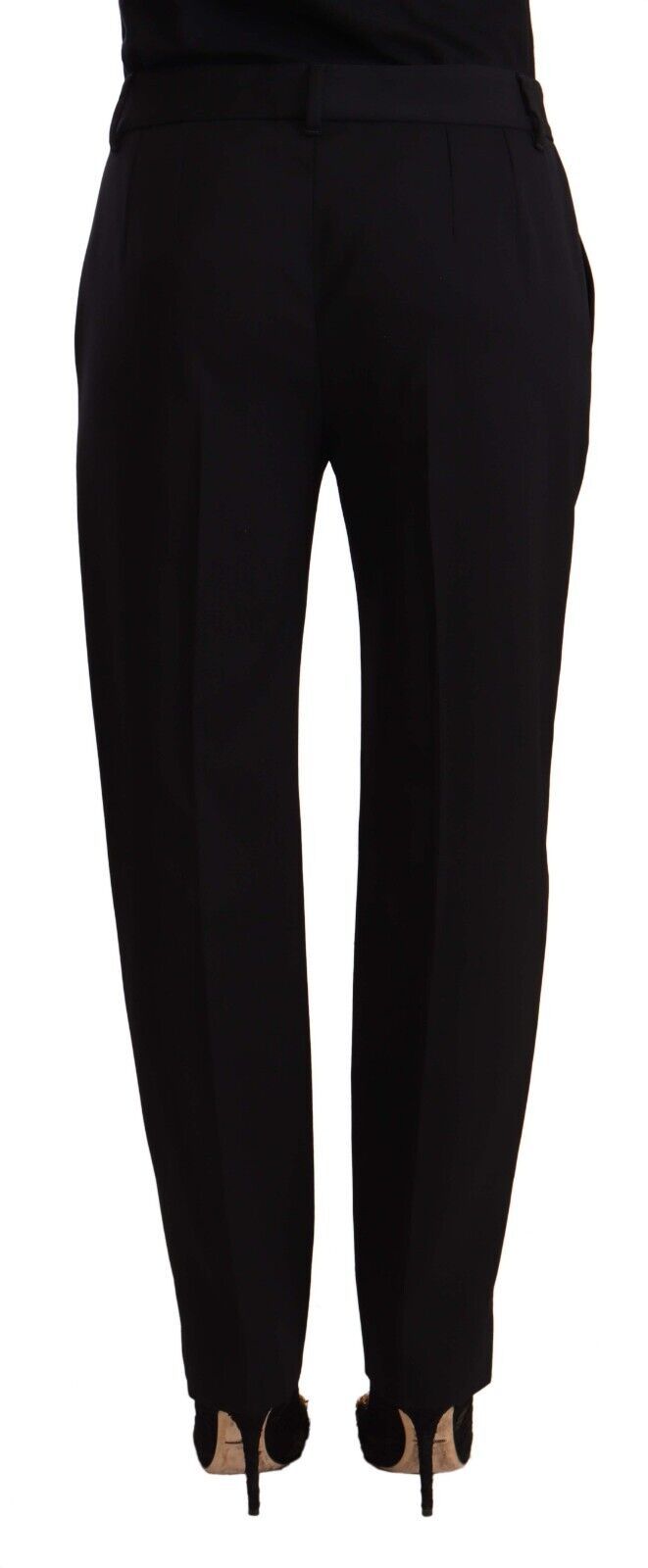 Elegant Tailored Wool Blend Trousers - ventzia