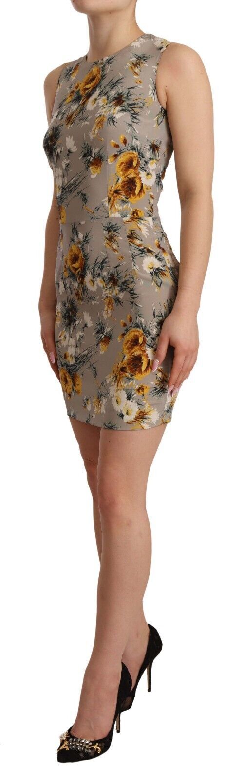 Elegant Floral Sheath Mini Dress - ventzia