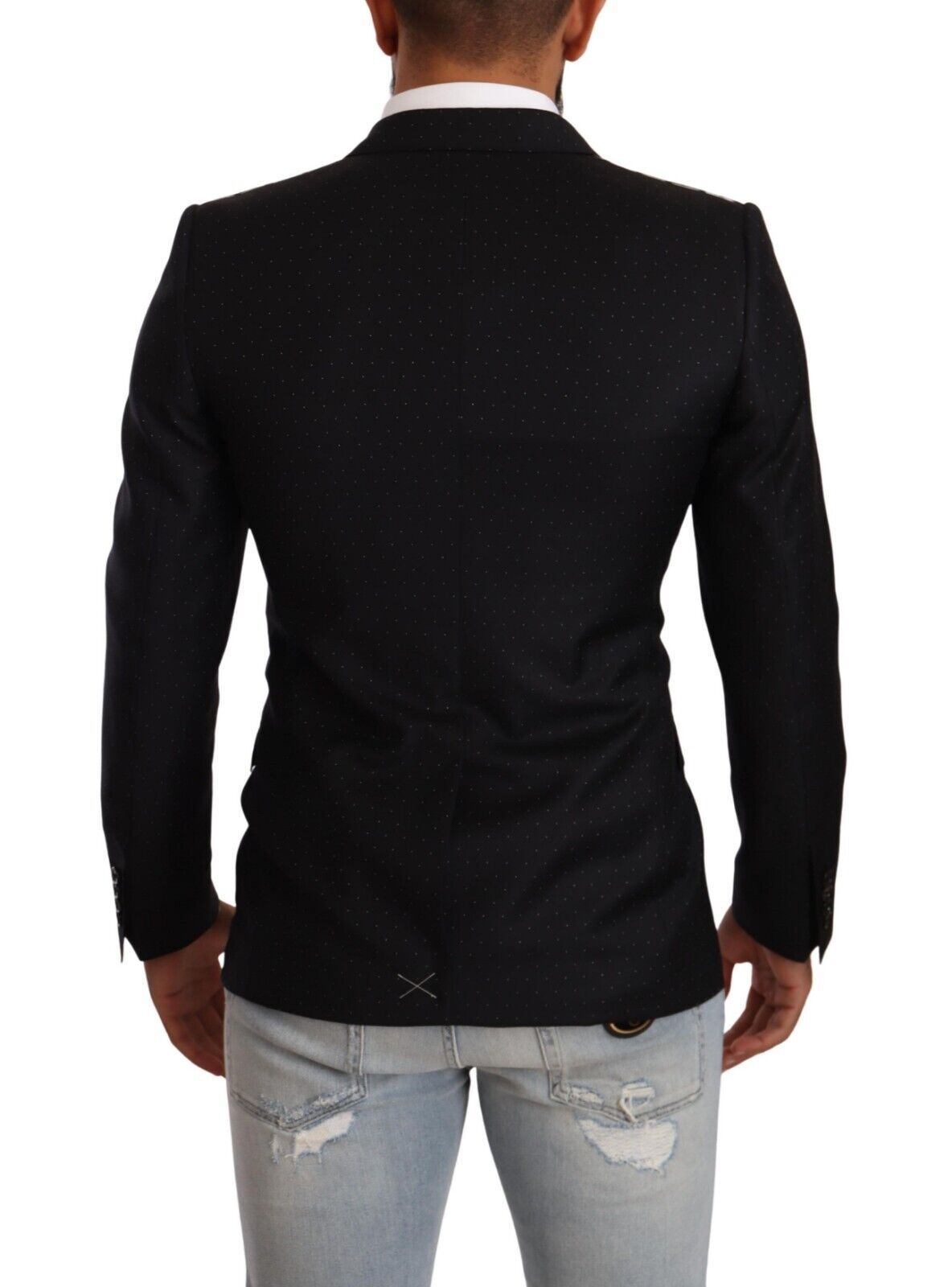 Elegant Black Dotted Formal Blazer - ventzia