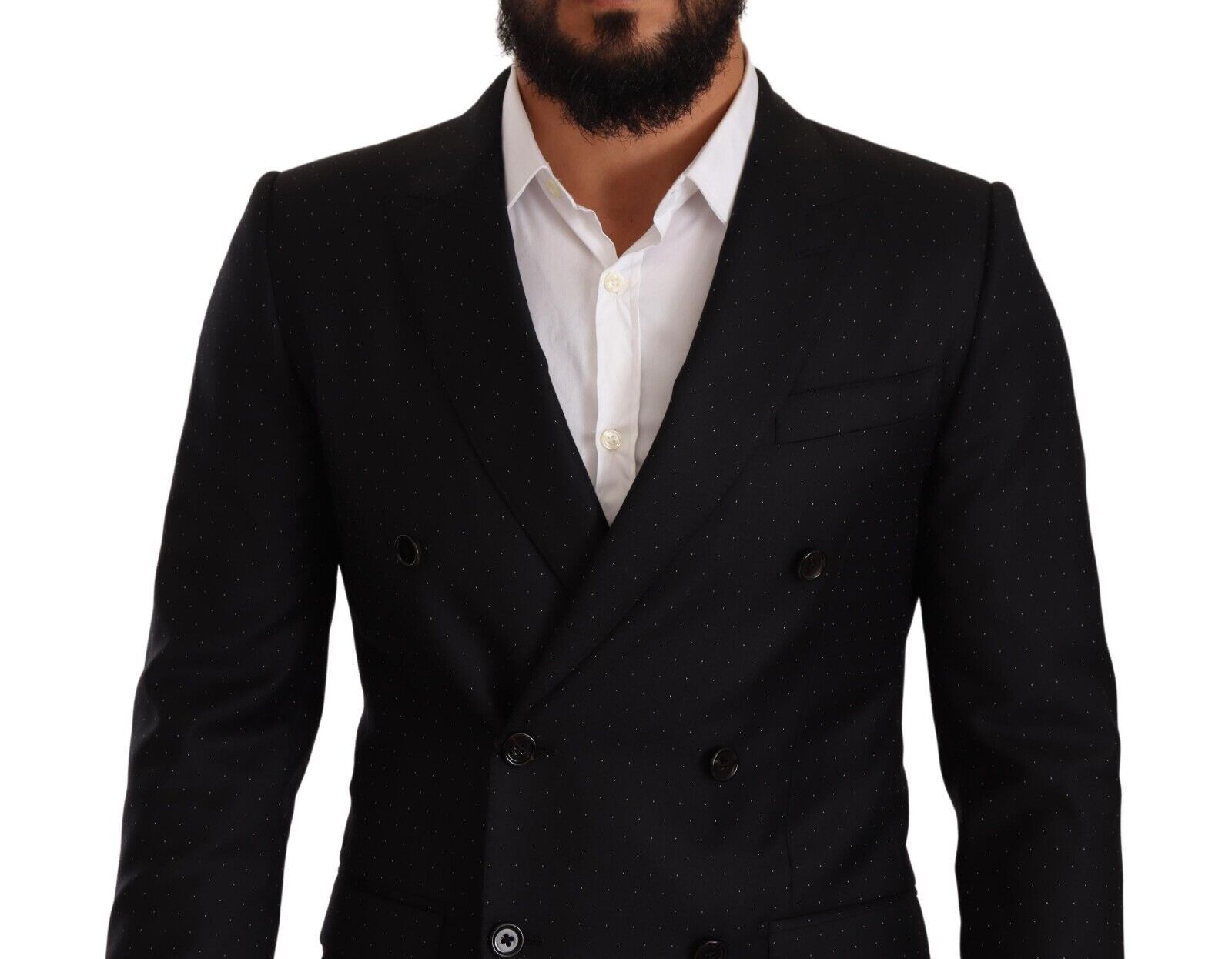Elegant Black Dotted Formal Blazer - ventzia