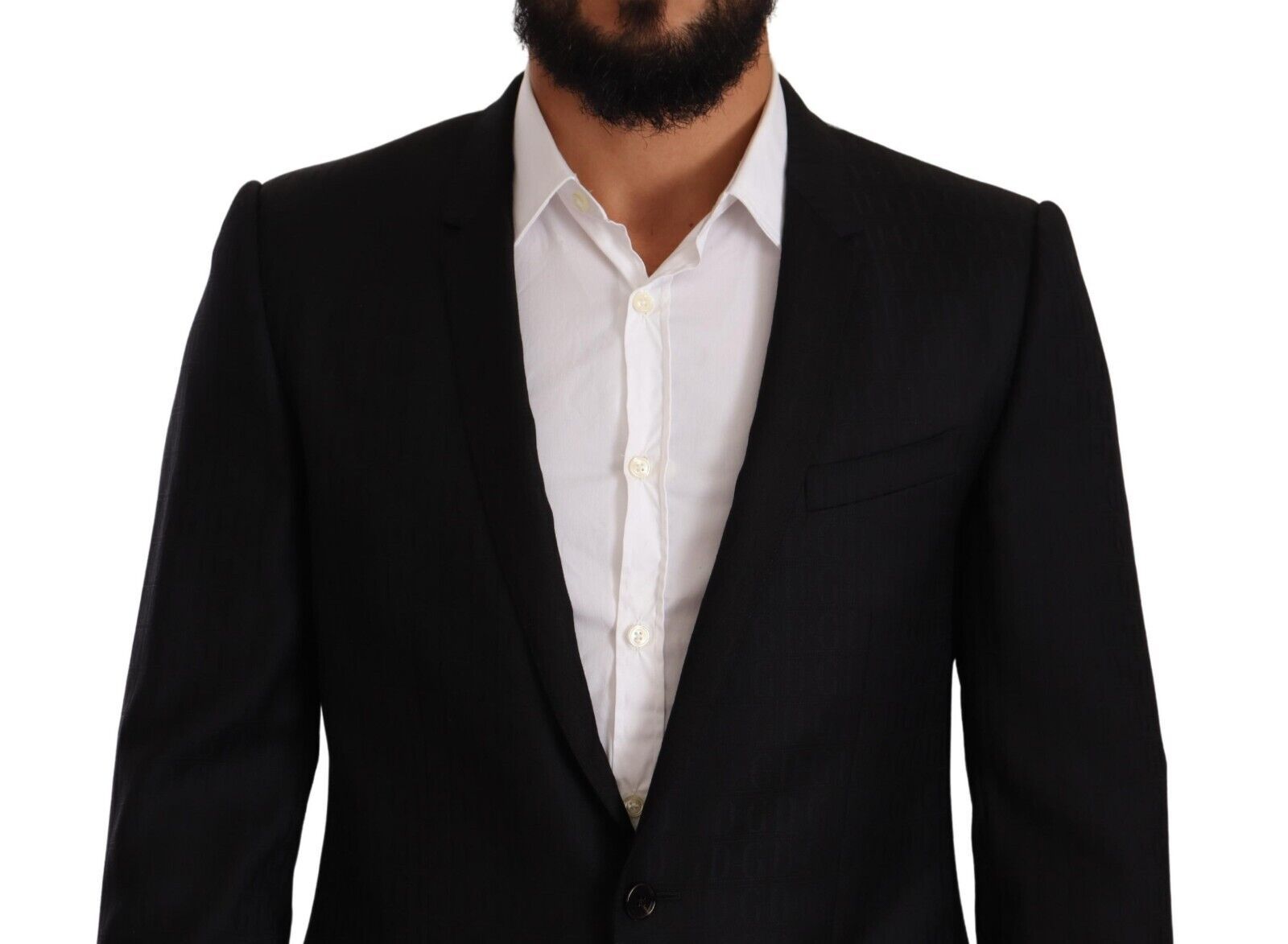 Exclusive Black Virgin Wool Blazer - ventzia