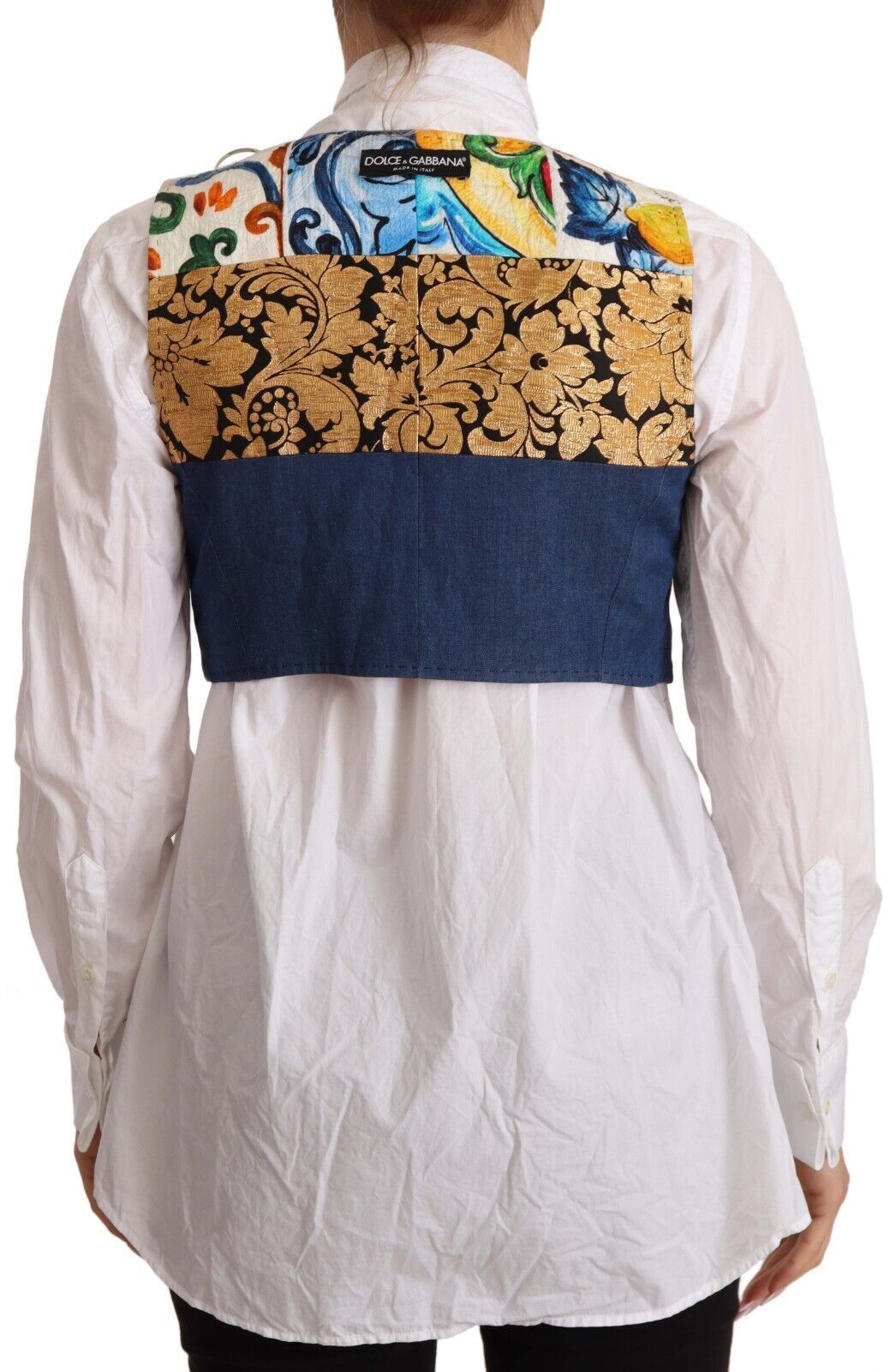 Multicolor Cropped Vest Top with Button Accents - ventzia