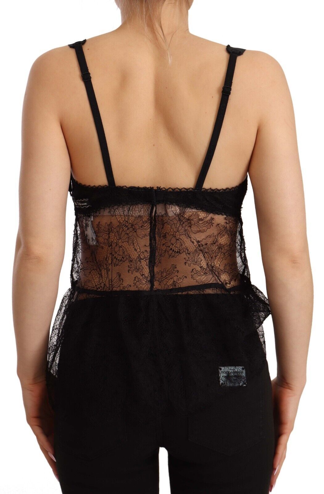 Elegant Black Silk Lingerie Chemise - ventzia