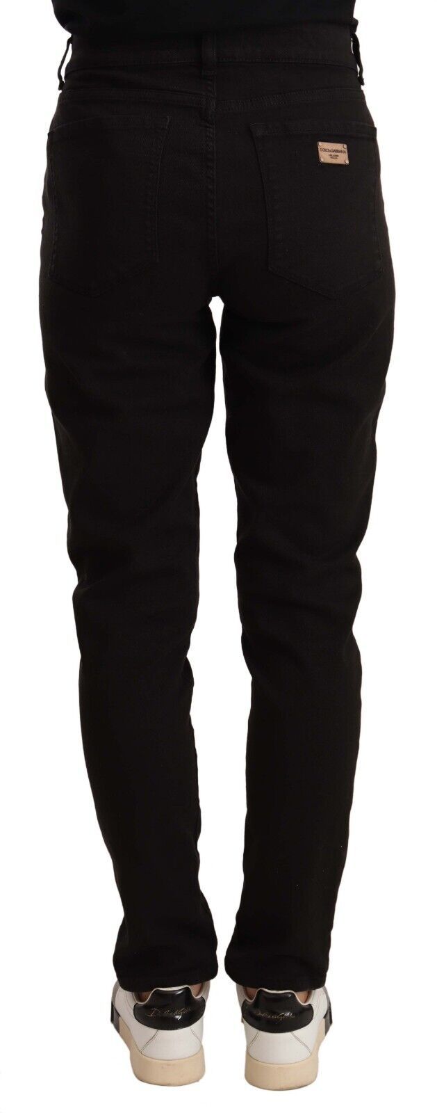 Elegant Slim-Fit Black Skinny Jeans - ventzia