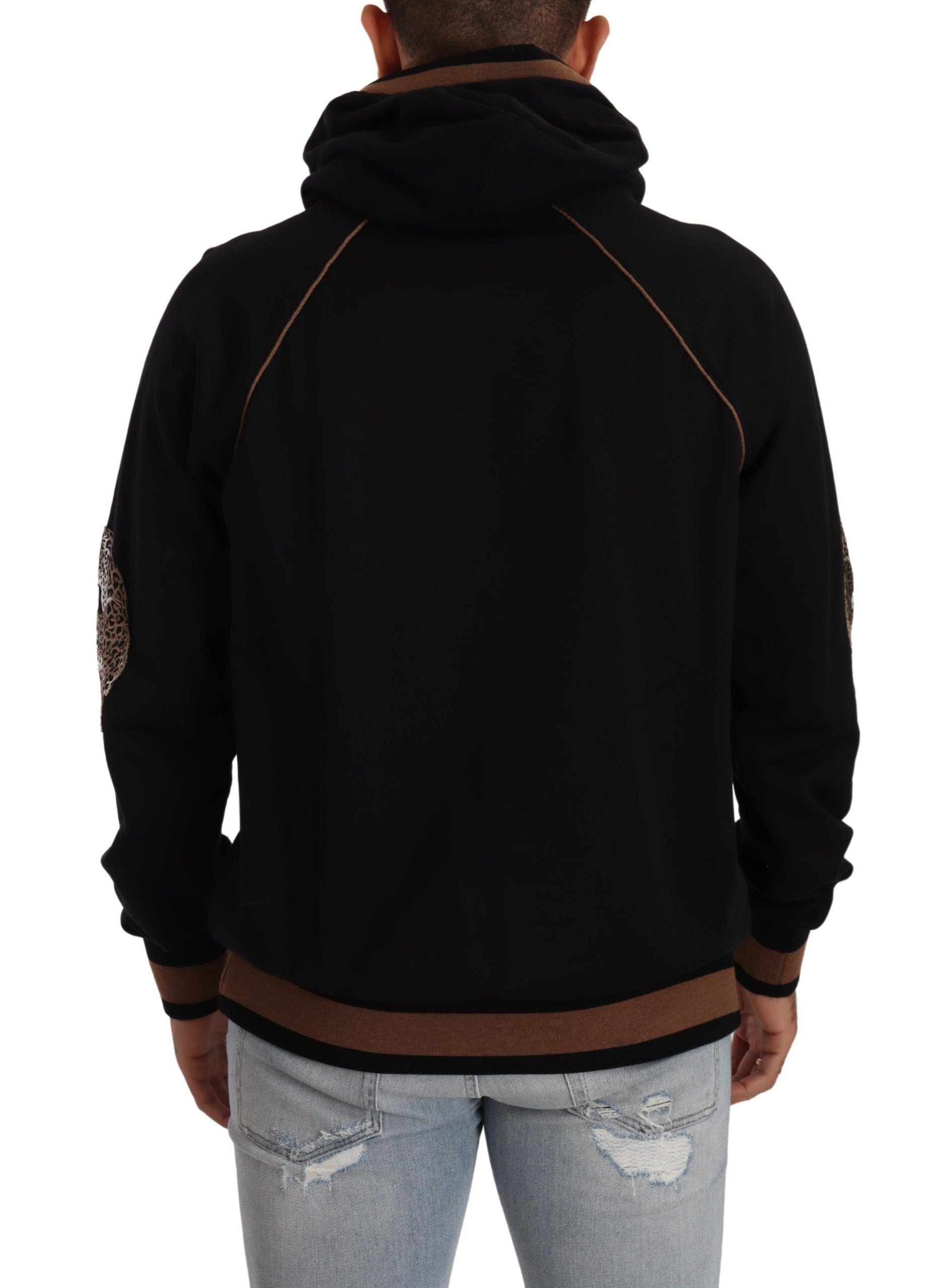 Chic Leopard Motive Hooded Sweater - ventzia