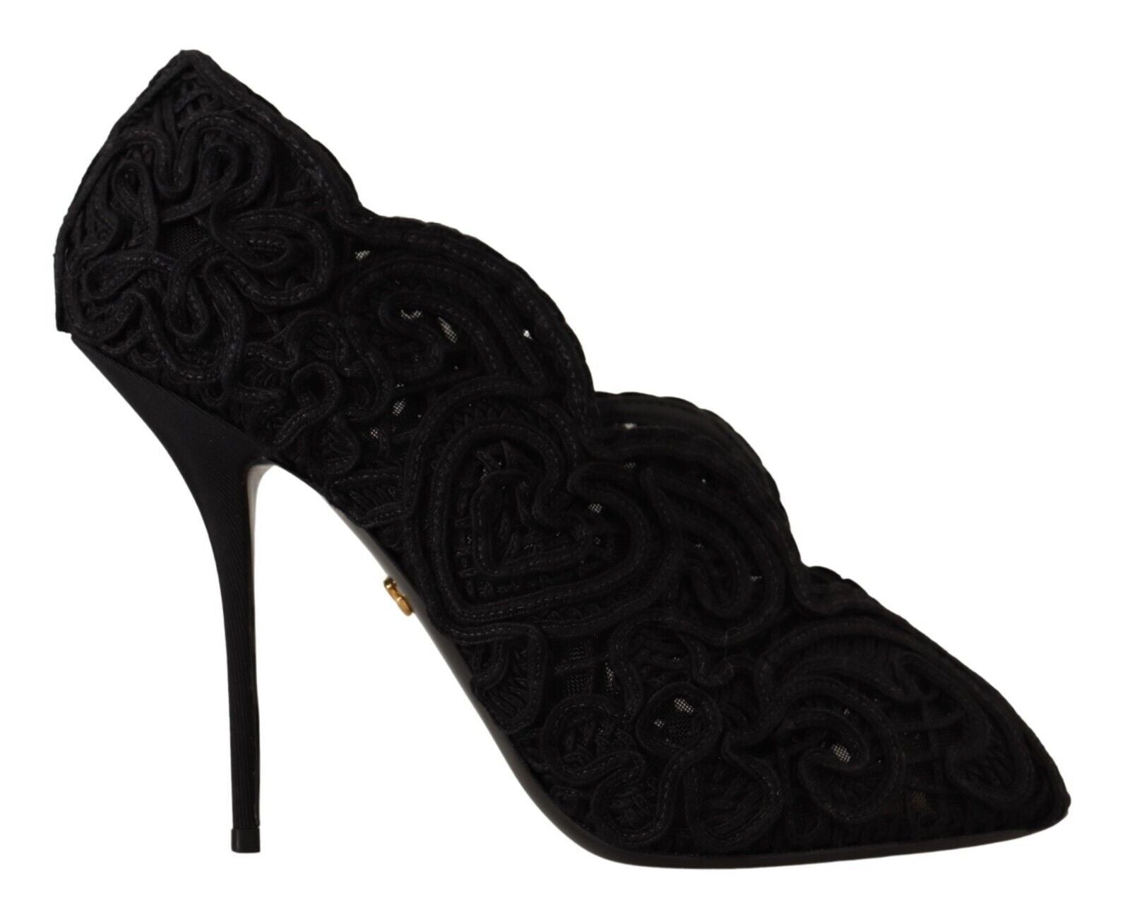 Elegant Black Lace Stiletto Heels - ventzia